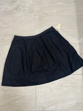 Gap Black Pleated A-Line Skirt NWT Minimalist Workwear Size 10